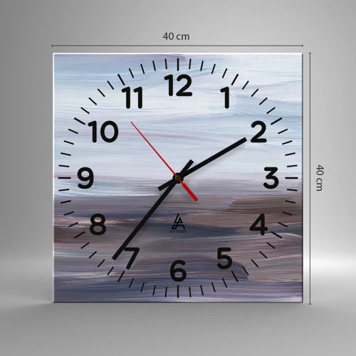 Wall clock - Clock on glass - Elements: Water - 40x40 cm