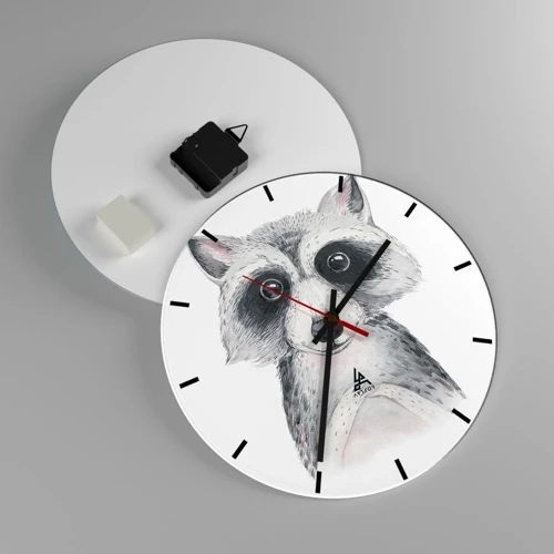 Wall clock - Clock on glass - Emotional Moment - 30x30 cm