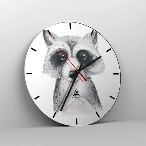 Wall clock - Clock on glass - Emotional Moment - 30x30 cm