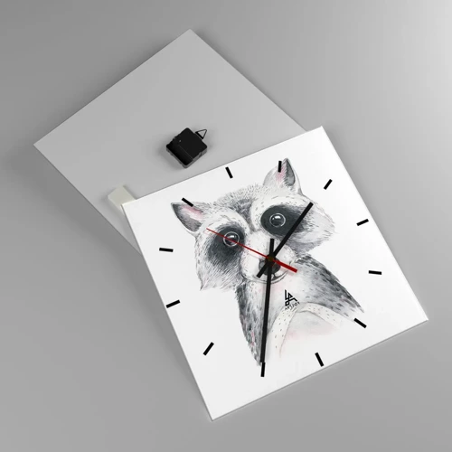 Wall clock - Clock on glass - Emotional Moment - 40x40 cm