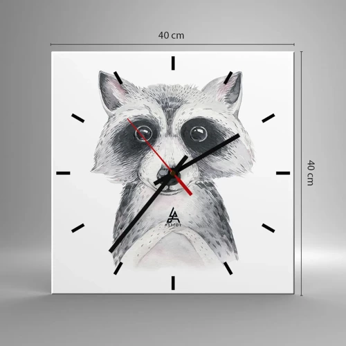 Wall clock - Clock on glass - Emotional Moment - 40x40 cm