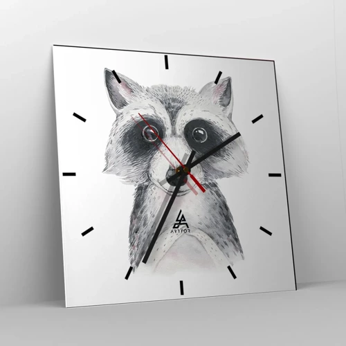 Wall clock - Clock on glass - Emotional Moment - 40x40 cm