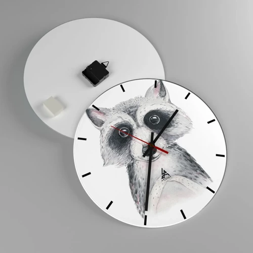 Wall clock - Clock on glass - Emotional Moment - 40x40 cm