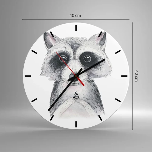 Wall clock - Clock on glass - Emotional Moment - 40x40 cm