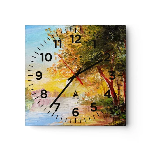 Wall clock - Clock on glass - Et In Arcadia Ego - 30x30 cm