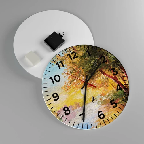 Wall clock - Clock on glass - Et In Arcadia Ego - 30x30 cm