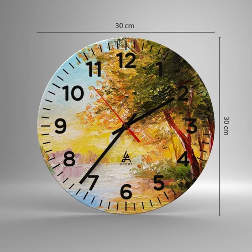 Wall clock - Clock on glass - Et In Arcadia Ego - 30x30 cm