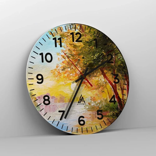 Wall clock - Clock on glass - Et In Arcadia Ego - 30x30 cm