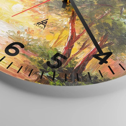 Wall clock - Clock on glass - Et In Arcadia Ego - 30x30 cm