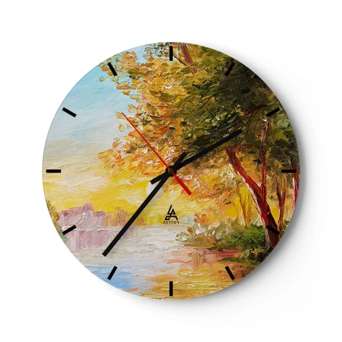 Wall clock - Clock on glass - Et In Arcadia Ego - 40x40 cm