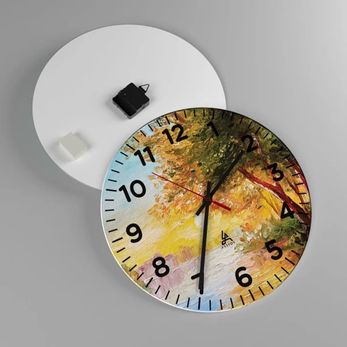 Wall clock - Clock on glass - Et In Arcadia Ego - 40x40 cm