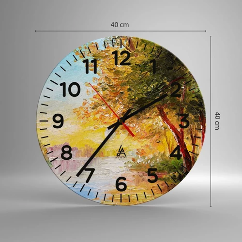 Wall clock - Clock on glass - Et In Arcadia Ego - 40x40 cm