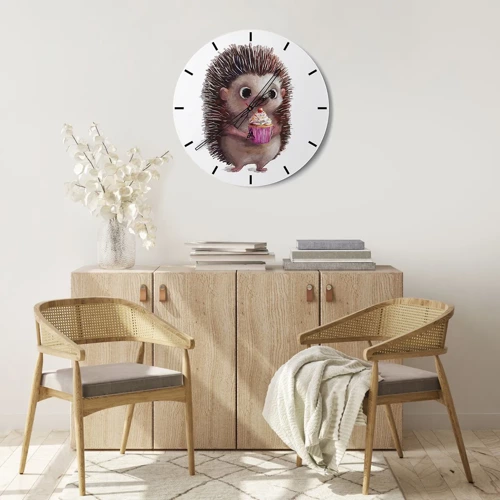 Wall clock - Clock on glass - Everyday is Holiday - 30x30 cm