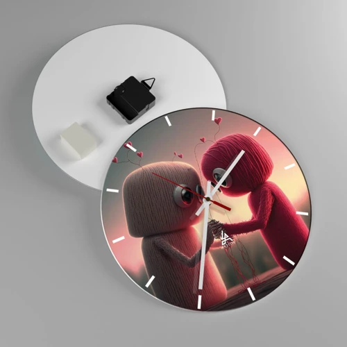 Wall clock - Clock on glass - Everyone Is Allowed to Love - 30x30 cm