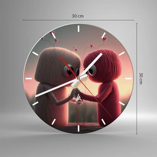 Wall clock - Clock on glass - Everyone Is Allowed to Love - 30x30 cm