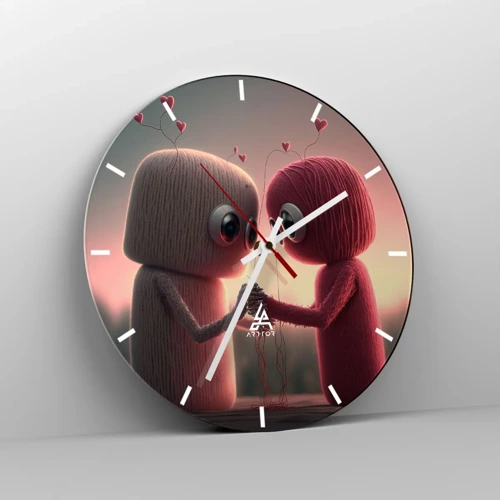 Wall clock - Clock on glass - Everyone Is Allowed to Love - 30x30 cm