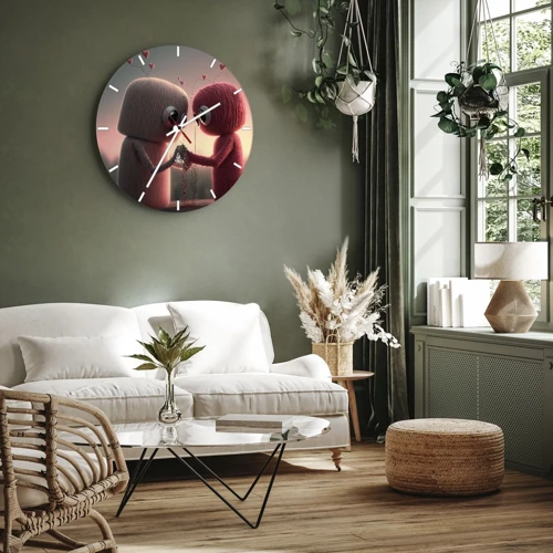 Wall clock - Clock on glass - Everyone Is Allowed to Love - 30x30 cm