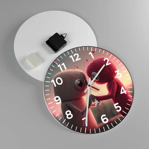 Wall clock - Clock on glass - Everyone Is Allowed to Love - 30x30 cm