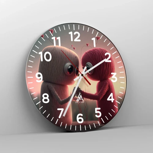 Wall clock - Clock on glass - Everyone Is Allowed to Love - 30x30 cm