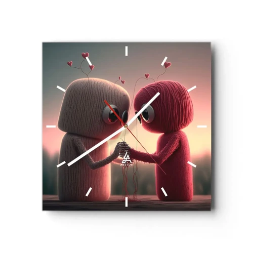 Wall clock - Clock on glass - Everyone Is Allowed to Love - 40x40 cm