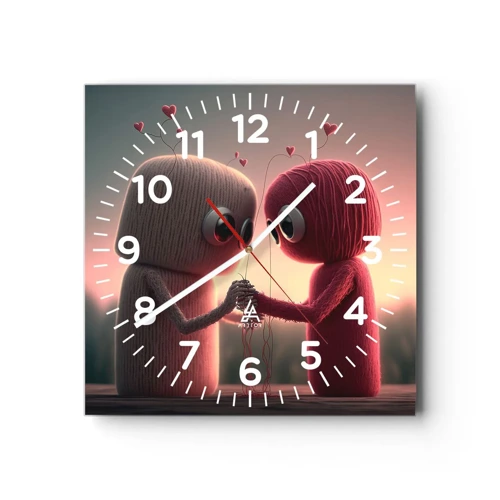 Wall clock - Clock on glass - Everyone Is Allowed to Love - 40x40 cm