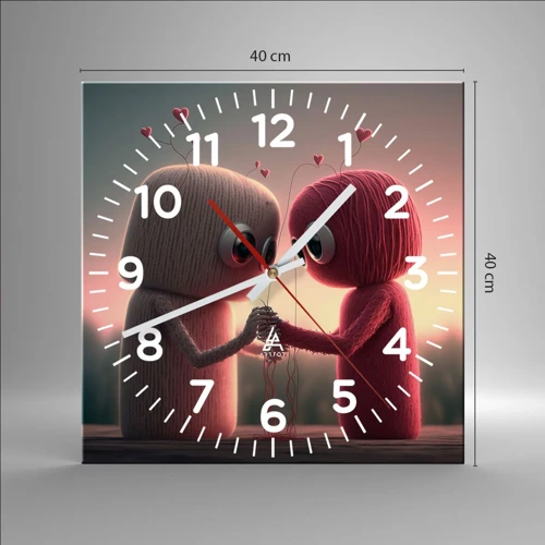 Wall clock - Clock on glass - Everyone Is Allowed to Love - 40x40 cm