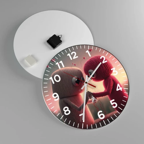 Wall clock - Clock on glass - Everyone Is Allowed to Love - 40x40 cm