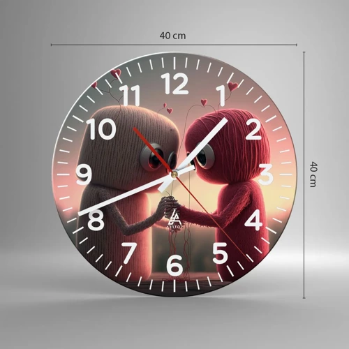 Wall clock - Clock on glass - Everyone Is Allowed to Love - 40x40 cm