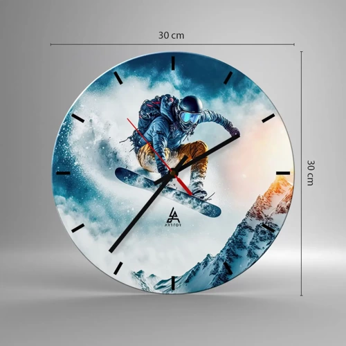 Wall clock - Clock on glass - Extreme Emotions - 30x30 cm