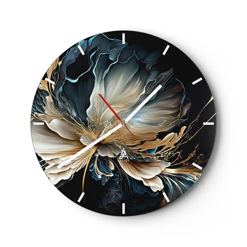 Wall clock - Clock on glass - Fairy Tale World of Ferns - 30x30 cm