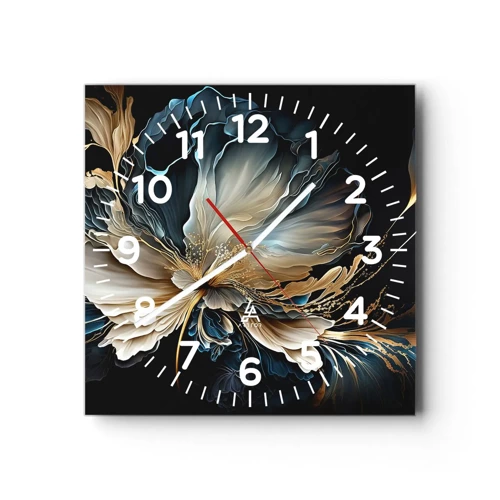 Wall clock - Clock on glass - Fairy Tale World of Ferns - 30x30 cm