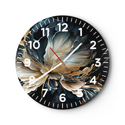 Wall clock - Clock on glass - Fairy Tale World of Ferns - 40x40 cm