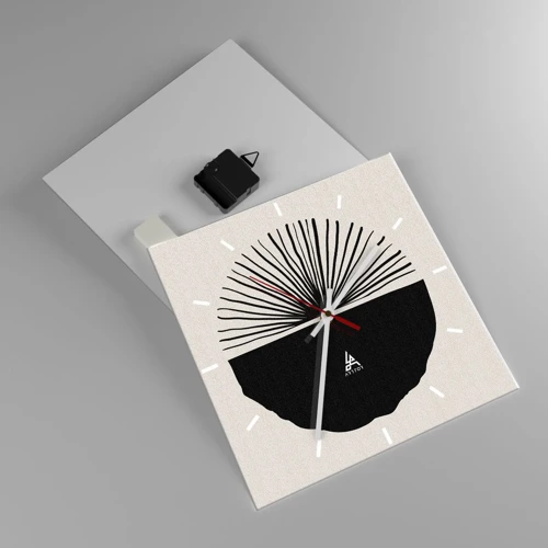 Wall clock - Clock on glass - Fan of Possibilities - 30x30 cm