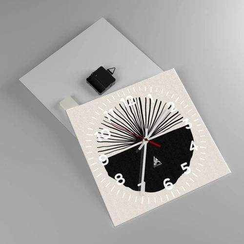 Wall clock - Clock on glass - Fan of Possibilities - 30x30 cm