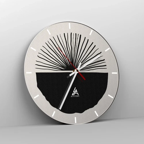 Wall clock - Clock on glass - Fan of Possibilities - 40x40 cm