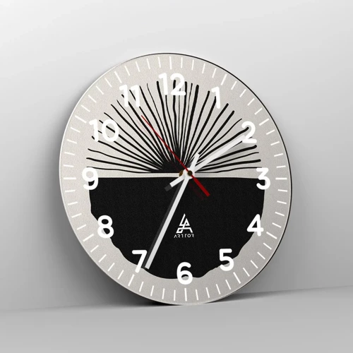 Wall clock - Clock on glass - Fan of Possibilities - 40x40 cm