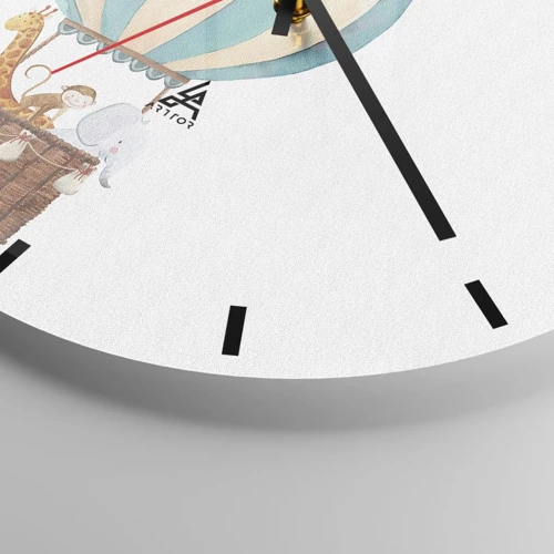 Wall clock - Clock on glass - Fantastic Trip - 30x30 cm