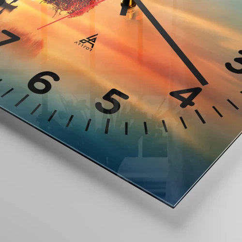 Wall clock - Clock on glass - Far Away and Lost to the World - 30x30 cm