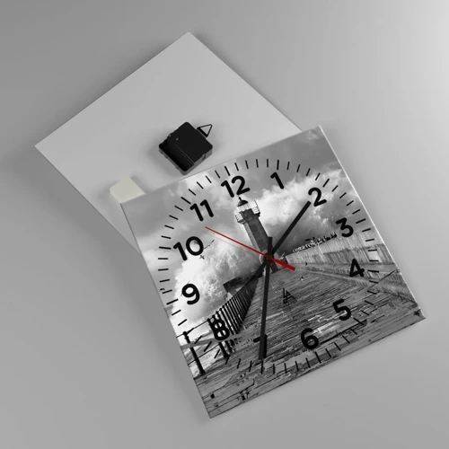 Wall clock - Clock on glass - Fearless - 30x30 cm