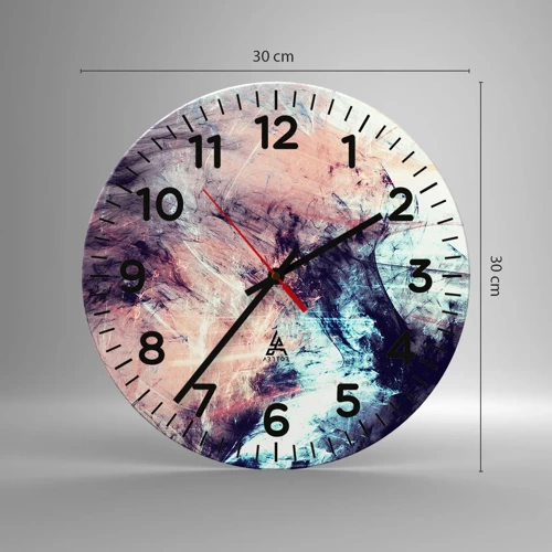 Wall clock - Clock on glass - Feel the Wind - 30x30 cm