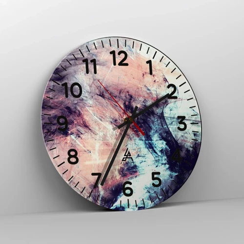 Wall clock - Clock on glass - Feel the Wind - 30x30 cm