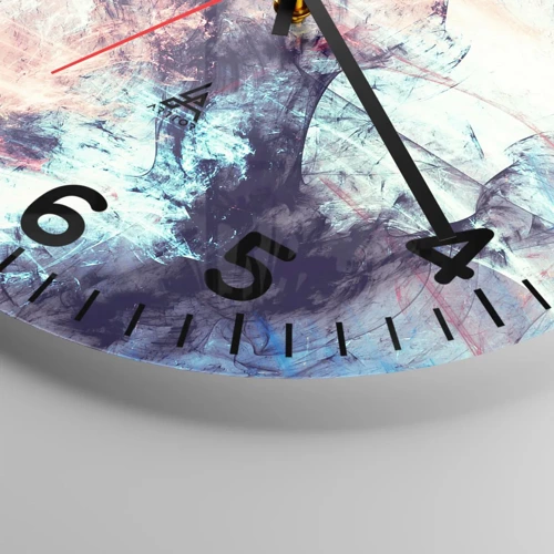 Wall clock - Clock on glass - Feel the Wind - 30x30 cm