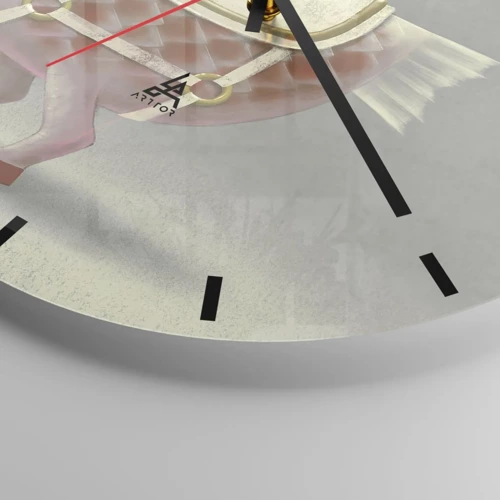 Wall clock - Clock on glass - Fish Jockey - 30x30 cm