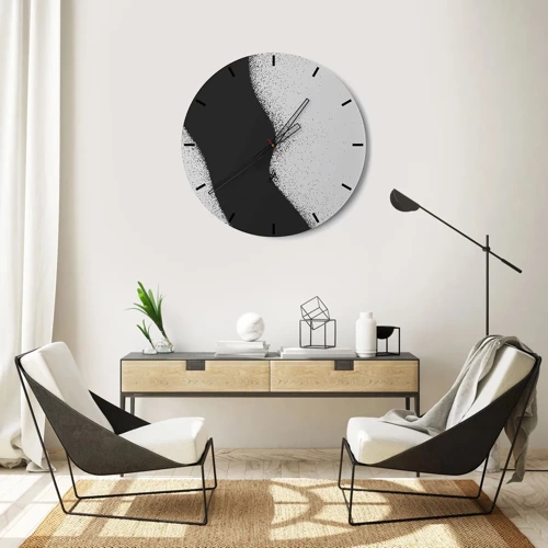 Wall clock - Clock on glass - Fluid Balance - 30x30 cm