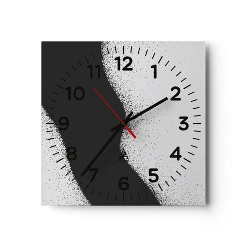Wall clock - Clock on glass - Fluid Balance - 40x40 cm