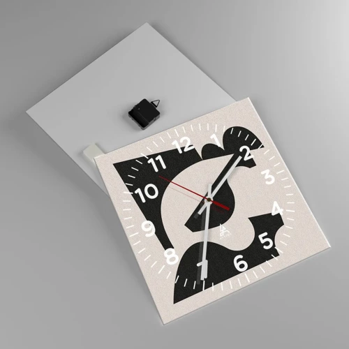 Wall clock - Clock on glass - For Self-construction - 40x40 cm