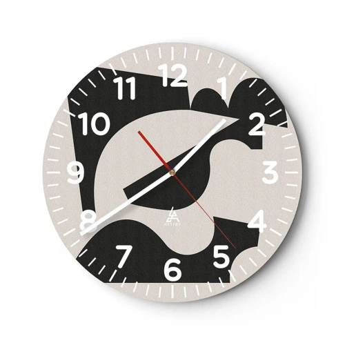 Wall clock - Clock on glass - For Self-construction - 40x40 cm