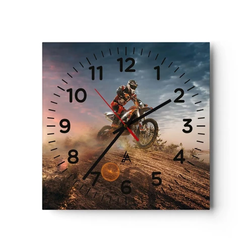 Wall clock - Clock on glass - For Victory - 30x30 cm