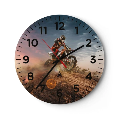 Wall clock - Clock on glass - For Victory - 30x30 cm