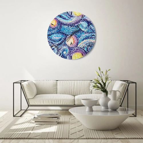 Wall clock - Clock on glass - From Van Gogh's Picture - 30x30 cm